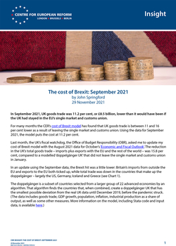 The cost of Brexit: September 2021