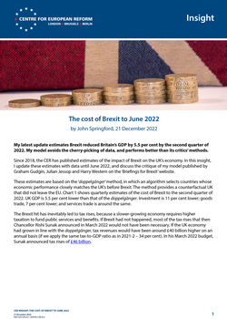 The cost of Brexit to June 2022