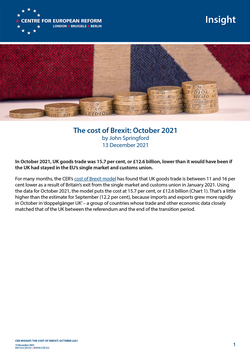 The cost of Brexit: October 2021