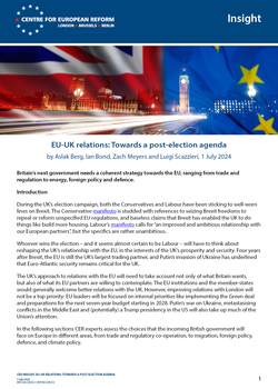 EU-UK relations: Towards a post-election agenda