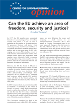 Can the EU achieve an area of freedom, security and justice?