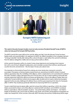 Europe's NATO Balancing Act | Centre For European Reform