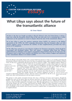 What Libya says about the future of the transatlantic alliance